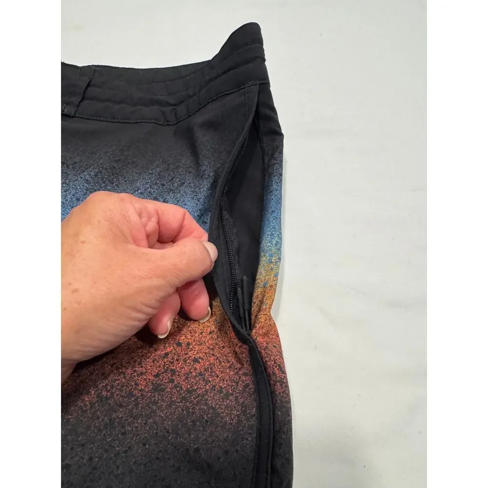 Infinity Surfboards Men's Boardshorts Size‎ 30 Black Blue Orange Ombre Stripe